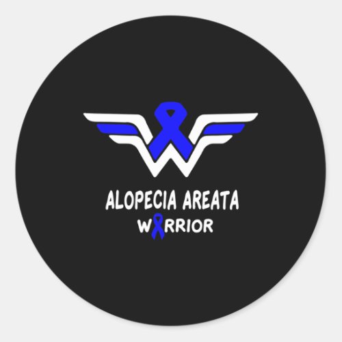 Areata Awareness Warrior Support Blue Ribbon Gifts Classic Round Sticker