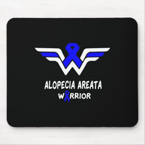 Areata Awareness Warrior Support Blue Ribbon Gifts Mouse Pad