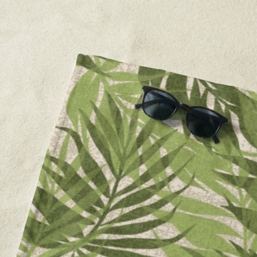 Areca Palms Hawaiian Tropical Vintage Beach Towel
