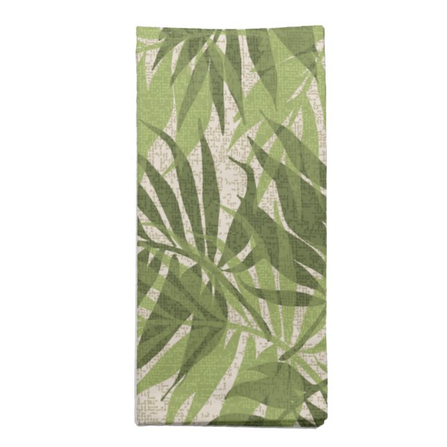 Areca Palms Hawaiian Tropical Vintage Cloth Napkin (Folded)