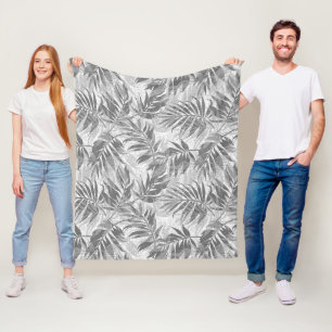 Areca Palms Hawaiian Tropical Vintage Fleece Blanket