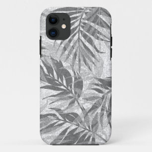 Areca Palms Hawaiian Tropical Vintage Gray iPhone 11 Case