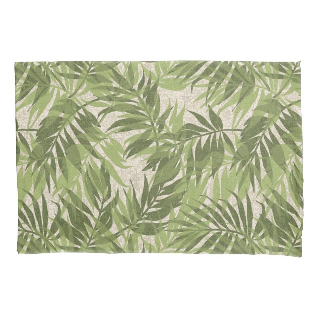 Areca Palms Hawaiian Tropical Vintage Pillow Case (Front)