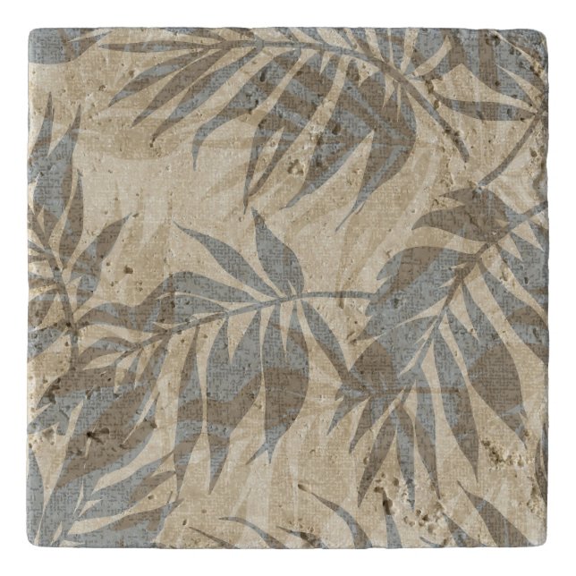 Areca Palms Hawaiian Tropical Vintage Trivet (Front)