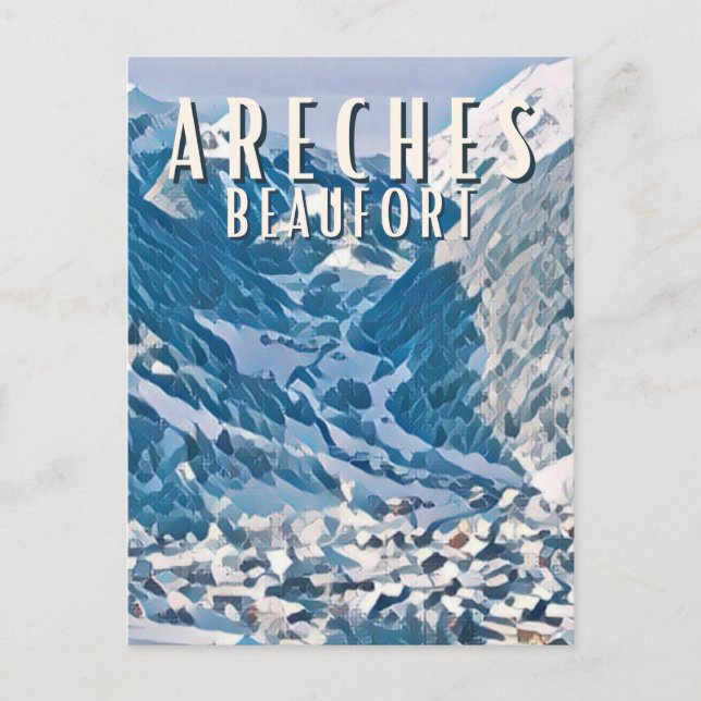 Areches Beaufort Ski resort Postcard (Front)