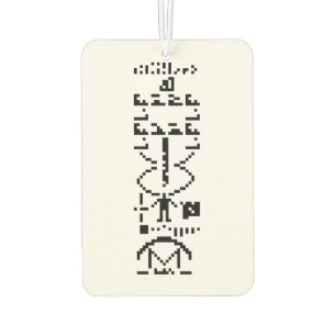 Arecibo Binary Message 1974 Air Freshener