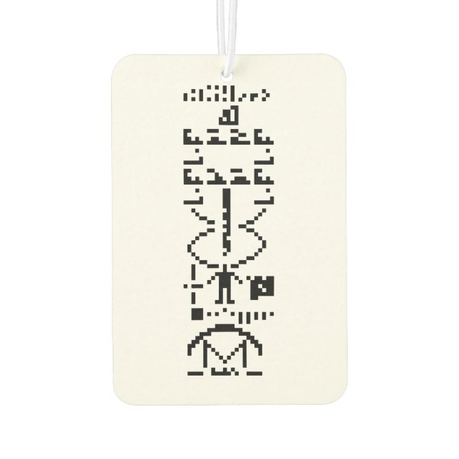 Arecibo Binary Message 1974 Air Freshener (Back)