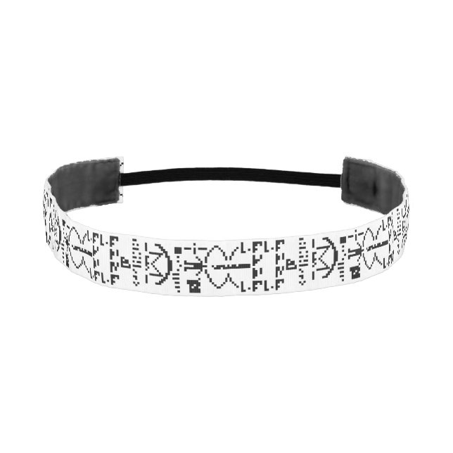 Arecibo Binary Message 1974 Athletic Headband (Front)
