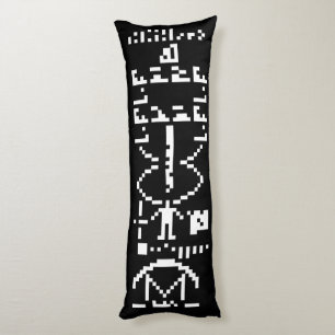 Arecibo Binary Message 1974 Body Pillow