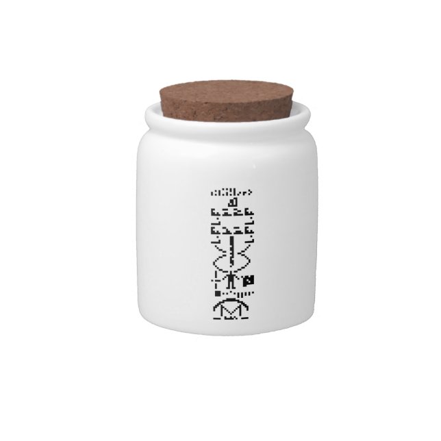 Arecibo Binary Message 1974 Candy Jar (Front)