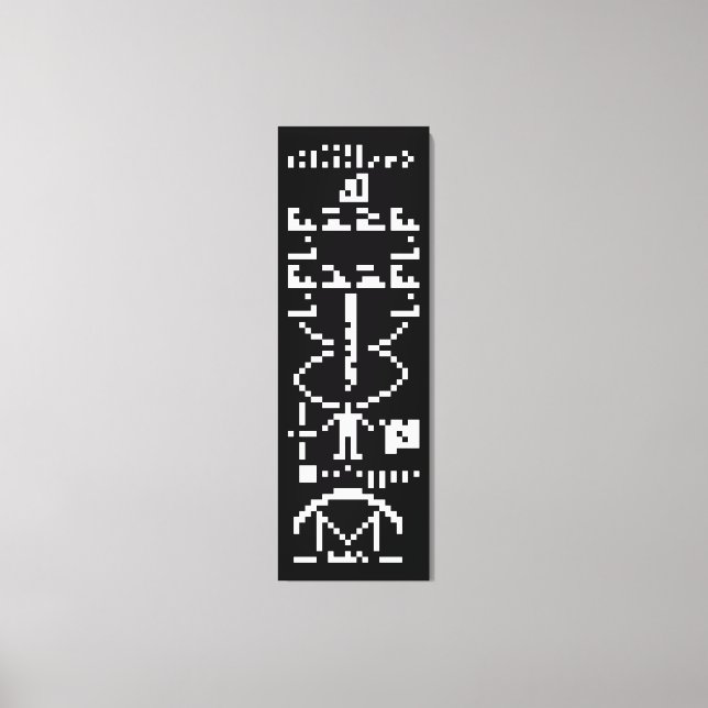Arecibo Binary Message 1974 Canvas Print (Front)