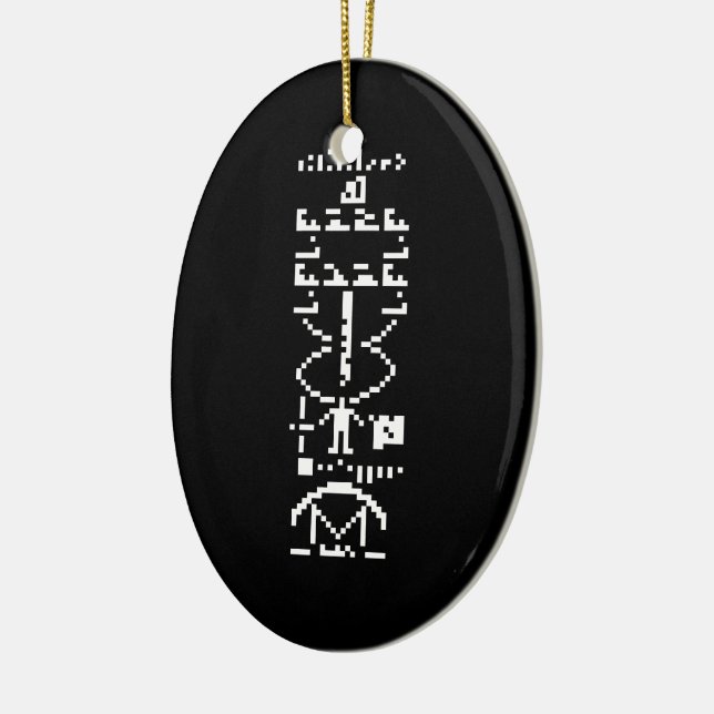 Arecibo Binary Message 1974 Ceramic Ornament (Left)