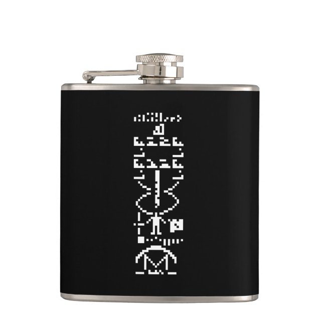Arecibo Binary Message 1974 Flask (Front)