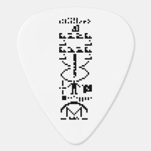 Arecibo Binary Message 1974 Guitar Pick