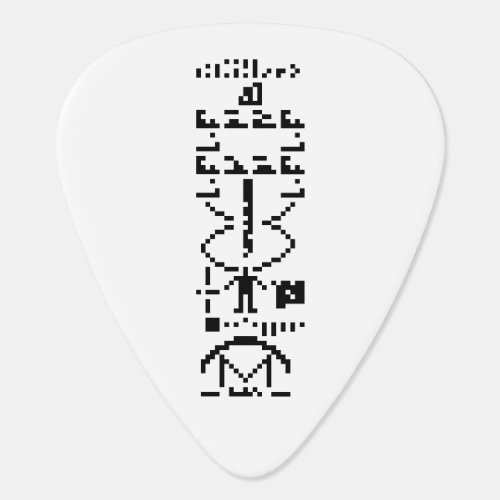 Arecibo Binary Message 1974 Guitar Pick