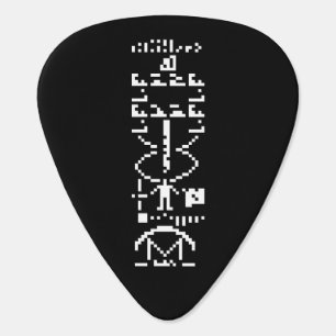 Arecibo Binary Message 1974 Guitar Pick
