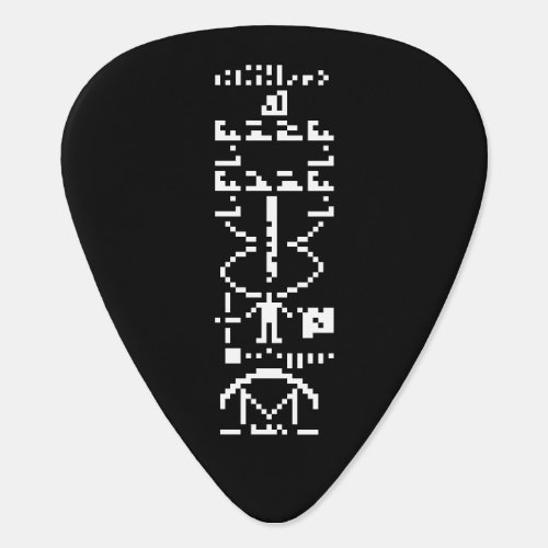 Arecibo Binary Message 1974 Guitar Pick