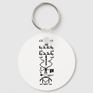 Arecibo Binary Message 1974 Keychain