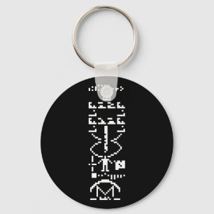 Arecibo Binary Message 1974 Keychain