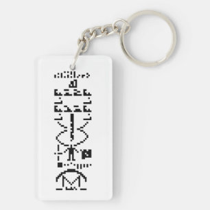 Arecibo Binary Message 1974 Keychain