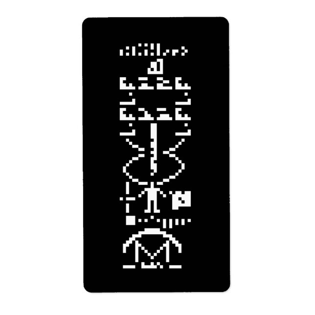Arecibo Binary Message 1974 Label (Front)
