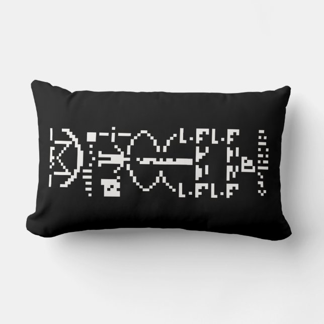 Arecibo Binary Message 1974 Lumbar Pillow (Front)
