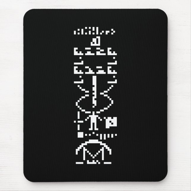 Arecibo Binary Message 1974 Mouse Pad (Front)