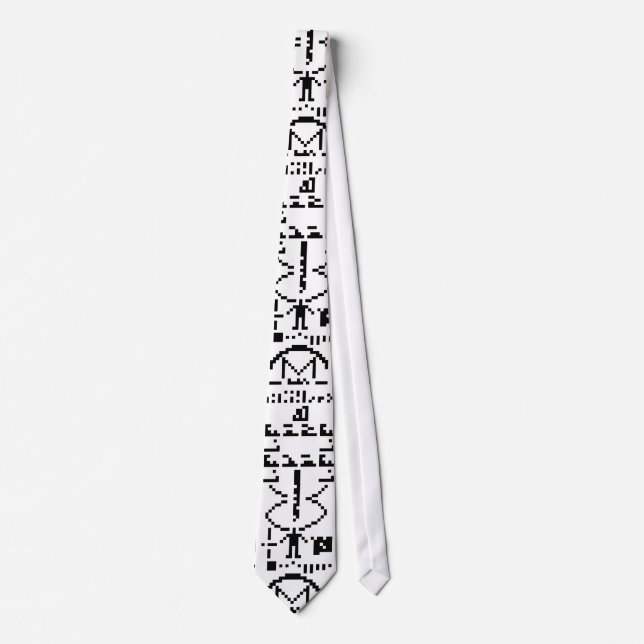 Arecibo Binary Message 1974 Neck Tie (Front)