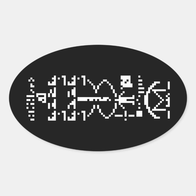 Arecibo Binary Message 1974 Oval Sticker (Front)