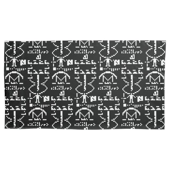 Arecibo Binary Message 1974 Pillow Case (Front-Left)