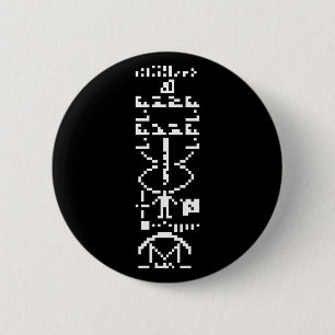 Arecibo Binary Message 1974 Pinback Button