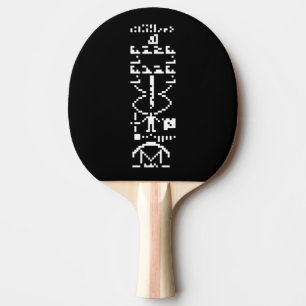 Arecibo Binary Message 1974 Ping-Pong Paddle
