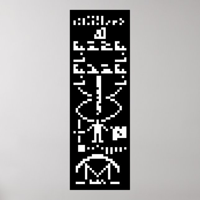 Arecibo Binary Message 1974 Poster (Front)