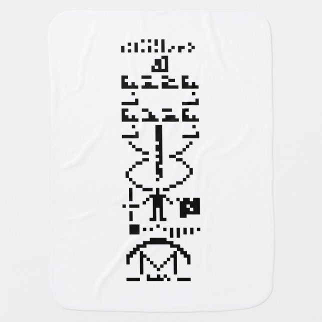 Arecibo Binary Message 1974 Receiving Blanket (Front)