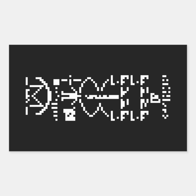 Arecibo Binary Message 1974 Rectangular Sticker (Front)