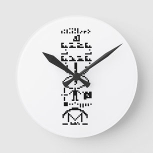 Arecibo Binary Message 1974 Round Clock