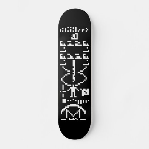 Arecibo Binary Message 1974 Skateboard