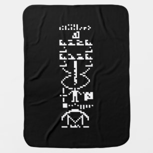 Arecibo Binary Message 1974 Stroller Blanket