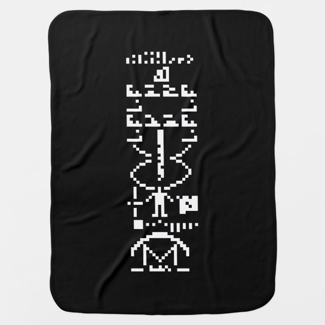 Arecibo Binary Message 1974 Stroller Blanket (Front)