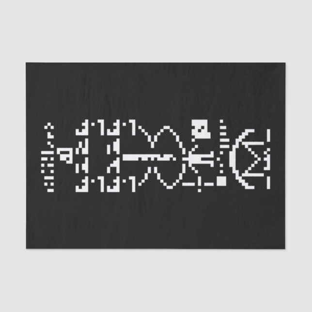 Arecibo Binary Message 1974 Tissue Paper (Front)