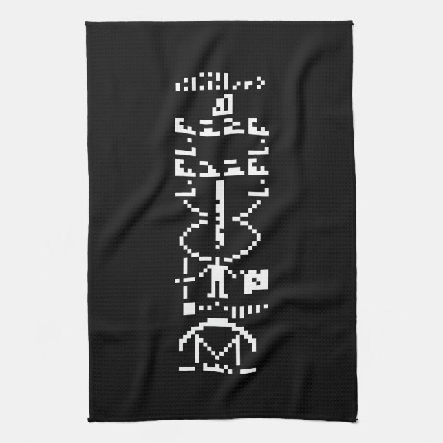 Arecibo Binary Message 1974 Towel (Vertical)