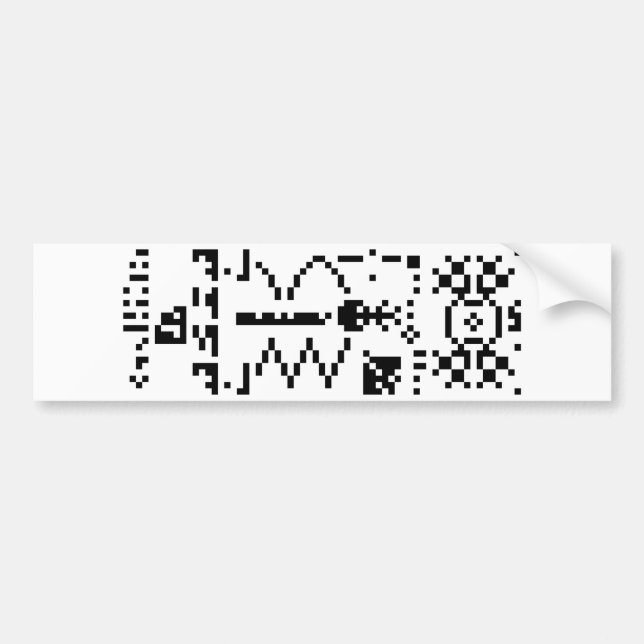 Arecibo Binary Message Reply Bumper Sticker (Front)