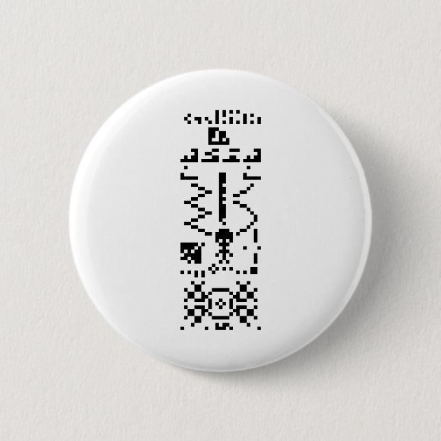 Arecibo Binary Message Reply Button (Front)