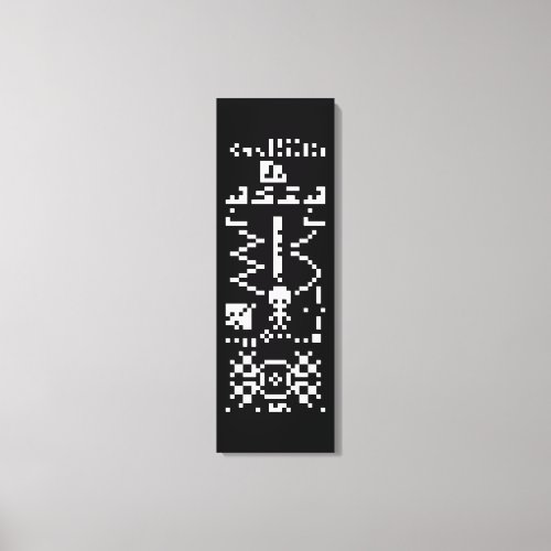 Arecibo Binary Message Reply Canvas Print