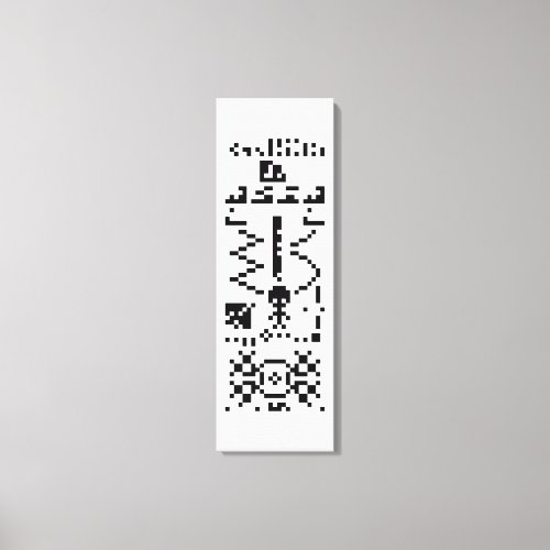 Arecibo Binary Message Reply Canvas Print