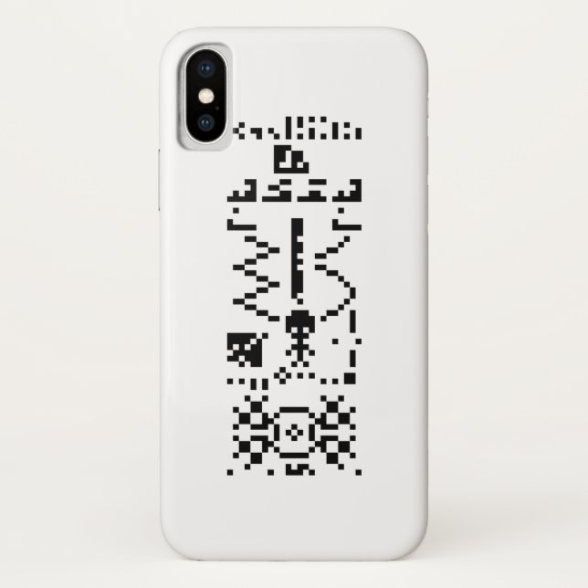 Arecibo Binary Message Reply Case-Mate iPhone Case (Back)