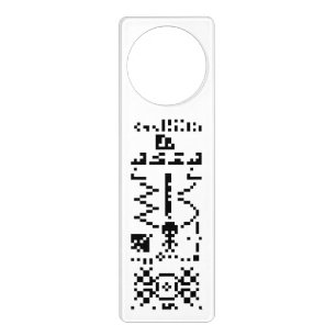 Arecibo Binary Message Reply Door Hanger