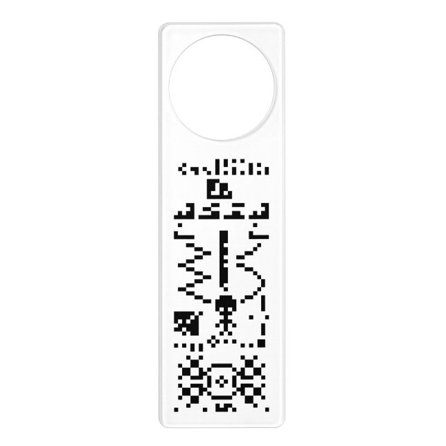 Arecibo Binary Message Reply Door Hanger (Front)