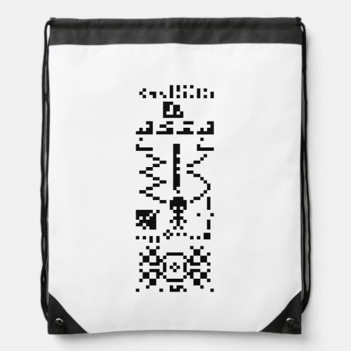 Arecibo Binary Message Reply Drawstring Bag