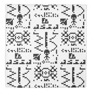 Arecibo Binary Message Reply Duvet Cover